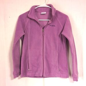Columbia Girl's Light Purple Fleece Full Zip Jacket Size Large (14/16)